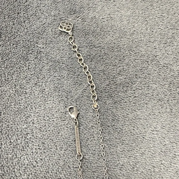 Kendra Scott Silver Necklace with Yellow Hexagon Pendant - Picture 2 of 3